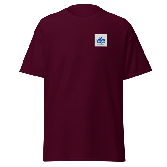 T-shirt unisexe « La langue française » en coton épais, coupe structurée et style moderne