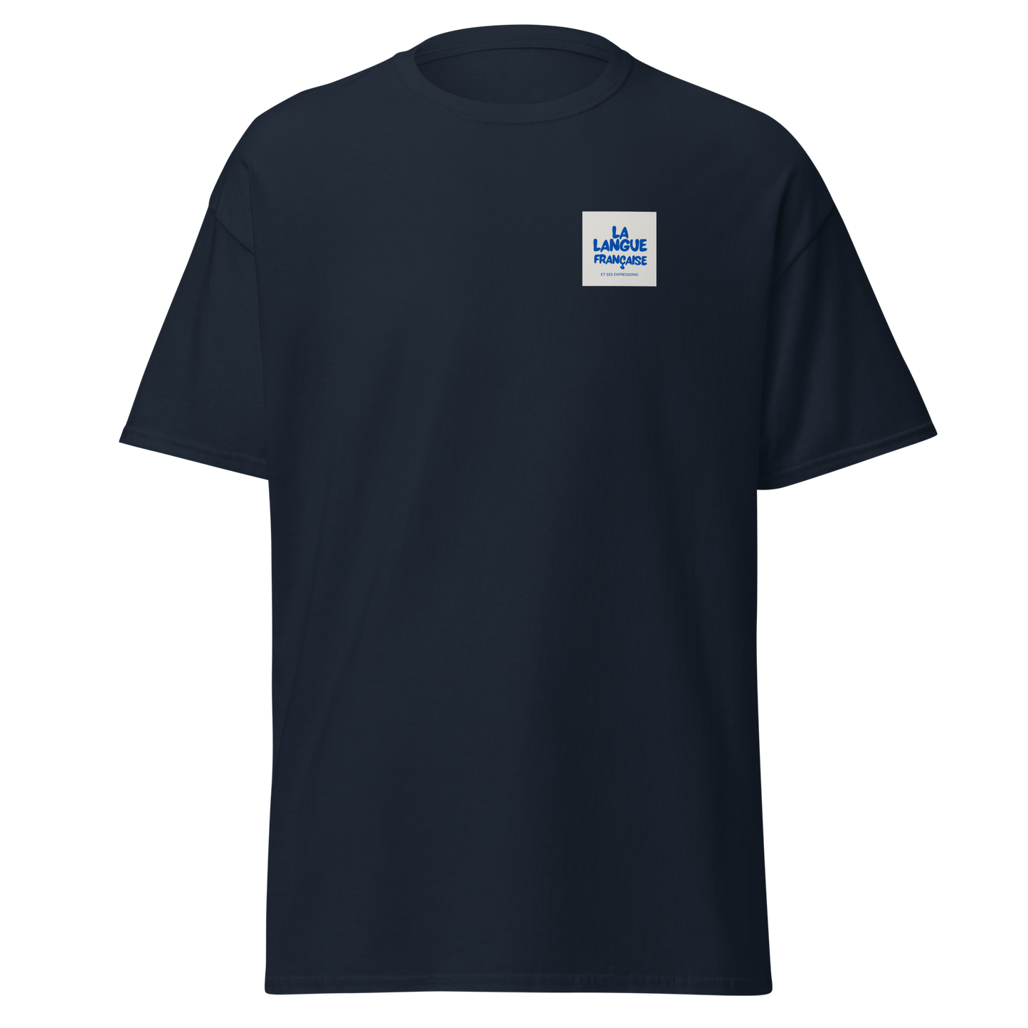 T-shirt unisexe streetwear « La langue française » avec lignes nettes et coupe droite