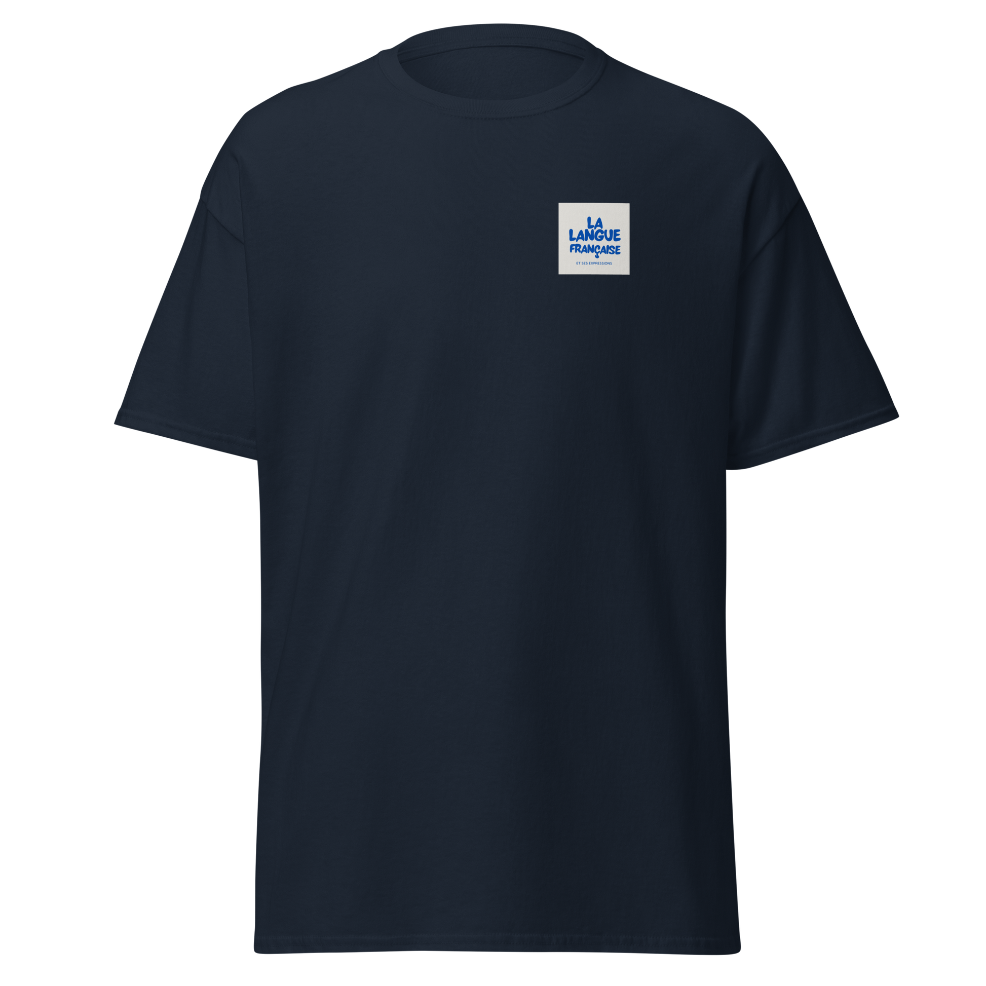 T-shirt unisexe streetwear « La langue française » avec lignes nettes et coupe droite