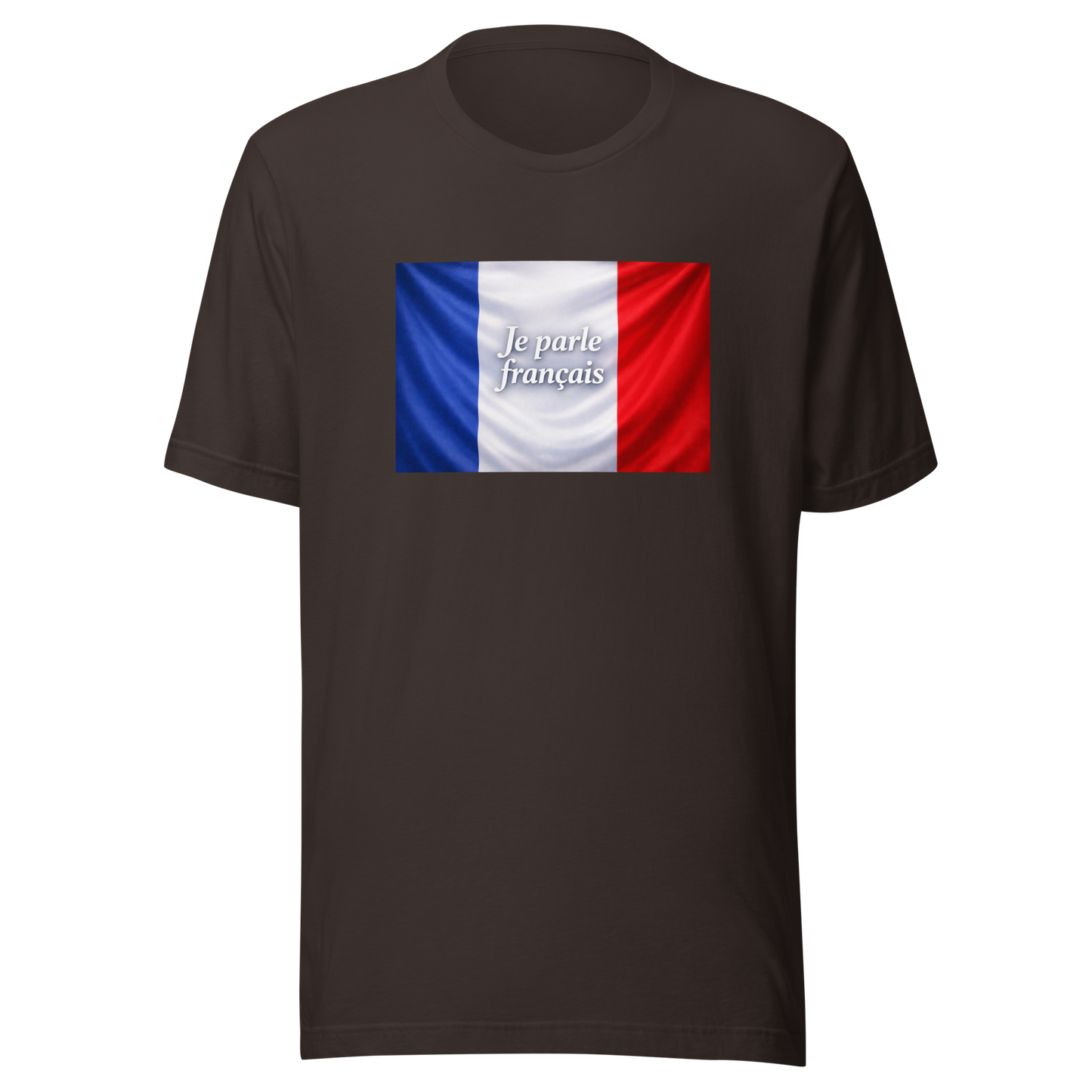 T-shirt français avec inscription « Je parle français », coupe flatteuse et tissu respirant pour un usage quotidien