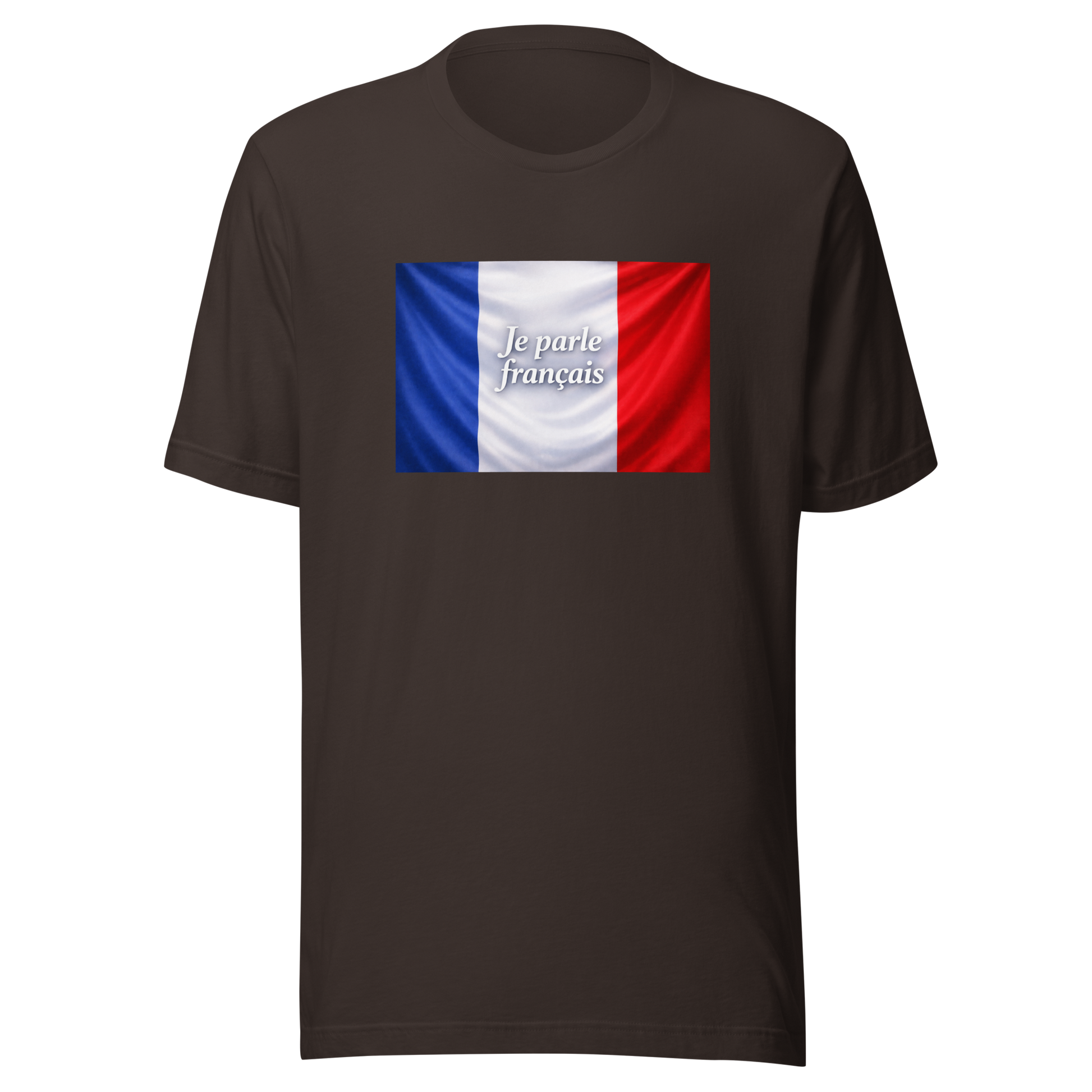 T-shirt français avec inscription « Je parle français », coupe flatteuse et tissu respirant pour un usage quotidien