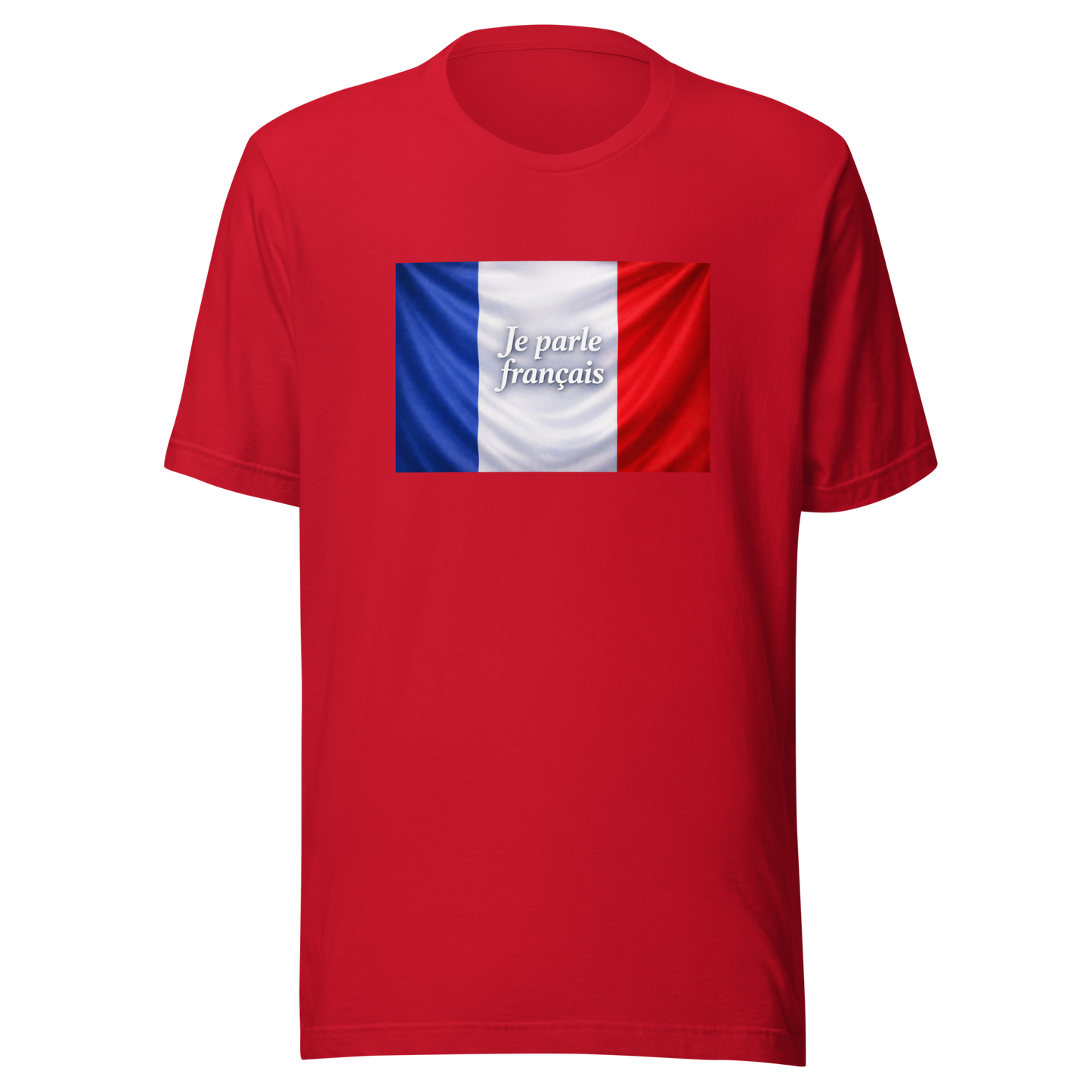 T-shirt en coton peigné « Je parle français », style minimaliste et déclaration culturelle élégante