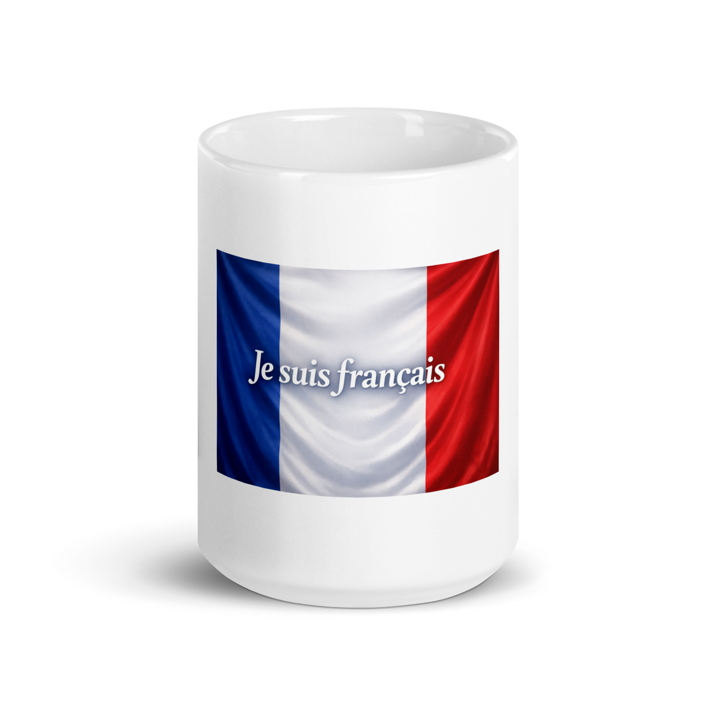 Mug typographie Je suis français design sobre et brillant